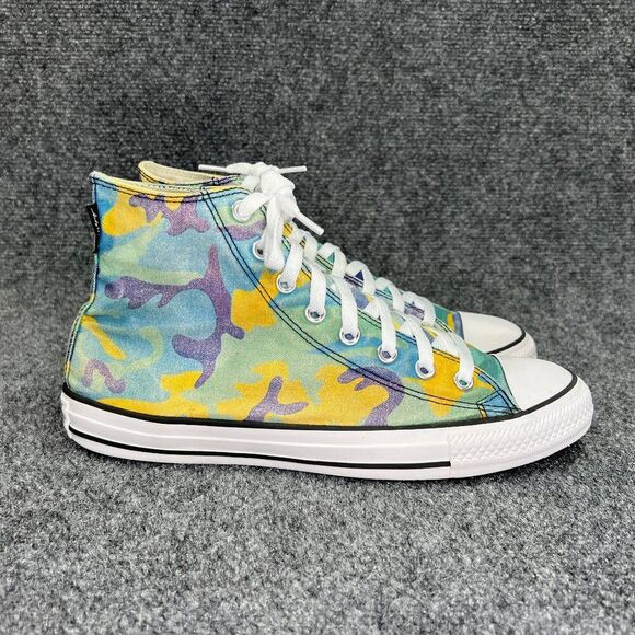 Converse Andy Warhol Sneakers Womens 10 Hi Colorful Camo Chuck Taylor All Star - Picture 1 of 14